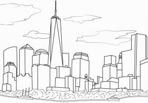 New York City Coloring Pages for Kids Paysage New York New York Adult Coloring Pages