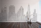 New York City Skyline Wall Mural Manhattan Skyline New York City Nyc Custom Printed Wall