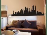 New York City Skyline Wall Mural New York City Skyline Silhouette Wall Sticker Nyc Vinyl