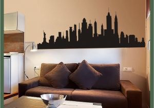 New York City Skyline Wall Mural New York City Skyline Silhouette Wall Sticker Nyc Vinyl