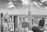 New York City Skyline Wall Mural Papel Murals Wall Paper Black&white New York City Scenery 3d Mural Wallpaper for Living Room Background 3d Wall Mural Flower Wallpapers Flowers