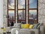 New York City Skyline Wall Mural Wall Mural New York City Skyline Window View Xxl Photo