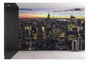 New York City Skyline Wall Mural Wall26 New York City Skyline with Urban Skyscrapers at Sunset Usa Removable Wall Mural