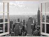 New York City Wall Mural Huge 3d Window New York City View Wall Stickers Mural