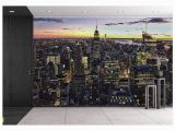 New York City Wall Mural Wall26 New York City Skyline with Urban Skyscrapers at Sunset Usa Removable Wall Mural