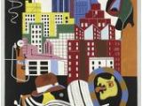 New York Mural Stuart Davis Beautiful Empire State Building Artwork for Sale Posters and Prints