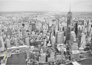 New York Skyline Mural Black and White Dining Room Wall Murals