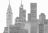 New York Skyline Mural Black and White for New York City Skyline Black and White Illustration