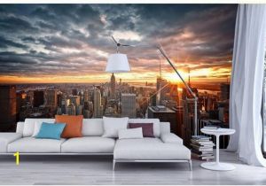 New York Skyline Window Wall Mural Custom Wallpaper 3d Stereoscopic New York City Views Art Tv