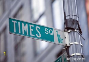 New York Times Square Wall Mural Image Of A Street Sign for Times Square New York Wall Mural Vinyl