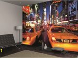 New York Times Square Wall Mural New York Times Square Taxi Fototapete