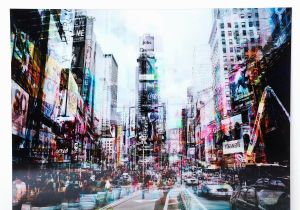 New York Times Square Wall Mural Times Square Glass Picture 90cm X 120cm