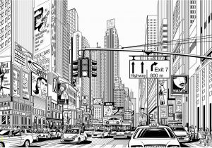 New York Wall Mural Black and White Street In New York Wall Mural Wallpaper Giant Decor