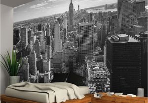 New York Wall Mural by Robert Harrison New York City Skyline Black White Wallpaper Wall Mural