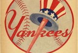 New York Yankee Wall Murals 1946 New York Yankees Print Vintage Baseball Poster