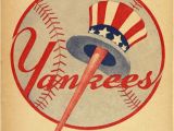 New York Yankee Wall Murals 1946 New York Yankees Print Vintage Baseball Poster