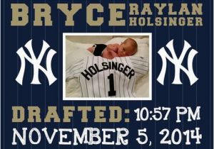 New York Yankees Wall Murals Mlb New York Yankees Baseball Wall Art Birth Announcement