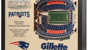 Nfl Stadium Wall Murals New England Patriots Wooden 25 Layer Stadiumview 3d Wall Art