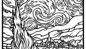 Night Sky Coloring Page Free Coloring Page Coloring Adult Van Gogh Starry Night