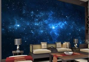 Night Sky Wall Mural Blue Galaxy Wall Mural Beautiful Nightsky Wallpaper