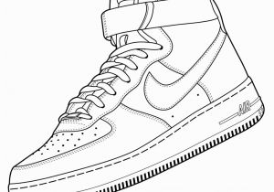 Nike Air force 1 Coloring Page Af1 Coloring Pages