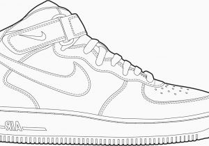 Nike Air force 1 Coloring Page Air force 1 Nike Shoes Coloring Pages