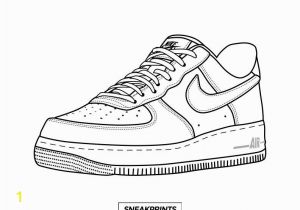 Nike Air force 1 Coloring Page Free Sneakprints Sneaker Coloring Pages – Sneakprints