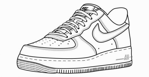 Nike Air force 1 Coloring Page Free Sneakprints Sneaker Coloring Pages – Sneakprints