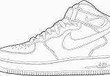 Nike Air force 1 Coloring Page Nike Air force 1 Malvorlage