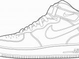 Nike Air force 1 Coloring Page Nike Air force 1 Malvorlage