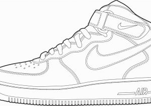 Nike Air force 1 Coloring Page Nike Air force 1 Malvorlage