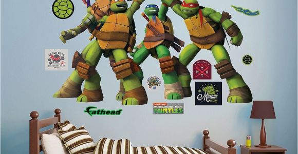 Ninja Turtle Wall Mural Teenage Mutant Ninja Turtles High Five Wall Decals by