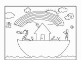 Noah S Ark Coloring Pages with Rainbow Kids Color Me Bible Chapter 6 the Rainbow