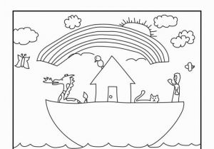 Noah S Ark Coloring Pages with Rainbow Kids Color Me Bible Chapter 6 the Rainbow