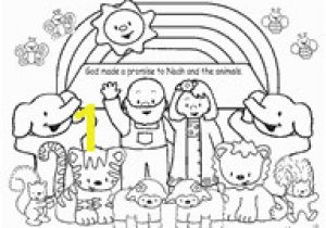 Noah S Ark Coloring Pages with Rainbow Noah and the Animals Rainbow Coloring Page