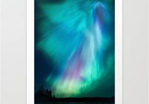 Northern Lights Wall Mural Big Beautiful northern Lights Art Print by Juhku