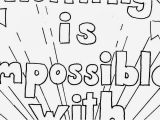 Nothing is Impossible with God Coloring Pages Coloring Pages for Kids by Mr Adron Nothing is