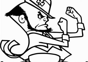 Notre Dame Football Logo Coloring Pages Notre Dame Leprechaun Super Coloring