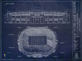 Notre Dame Stadium Wall Mural Football Stadium Blueprints Sportsbookservice03