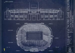 Notre Dame Stadium Wall Mural Football Stadium Blueprints Sportsbookservice03