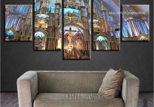 Notre Dame Wall Murals 5 Pieces Home Decor Canvas Print Wall Art Montreal Notre Dame