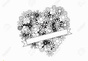 Number Coloring Pages for Adults Coloring Page for Adult Od Kids Simple Floral Heart with Ribbon