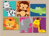 Nursery Jungle Wall Murals Safari Animal Wall Art Animal Nursery Decor Zoo Jungle