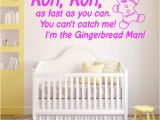 Nursery Rhyme Wall Mural Us $6 97 Off Gingerbread Man Text Wall Sticker Nursery Rhyme Childrens Room Vinyl Wall Art Sticker Removable Wall Decal Quote Mural New La977 In