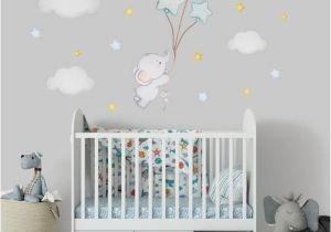 Nursery Wall Mural Decals Elephant Wall Decal Elephant Balloon Wall Decal Elephant