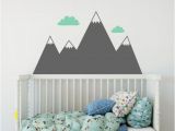 Nursery Wall Mural Decals Mountain Wall Decal Nursery Decal Mountain Decals Kids