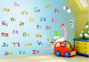 Nursery Wall Mural Stickers Amazon Oocc Alphabet Letters Kids Room Nursery Wall