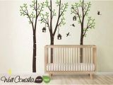 Nursery Wall Murals Stickers Baby Nursery Wall Decals Birdshouse Decal Tree Wall Decal Tree Wall Decals Tree Wall Decal with Birdhouses 96" X 93" Kc021