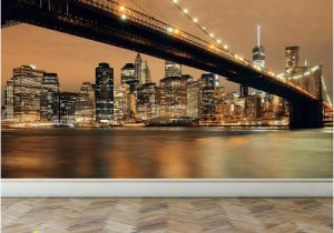 Nyc Skyline Wall Mural Wall Mural New York Skyline Self Adhesive Matte Fabric Mural