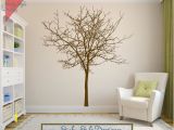 Oak Tree Wall Mural Maple Tree Decal Free Shipping Rustic withered Bare Autumn